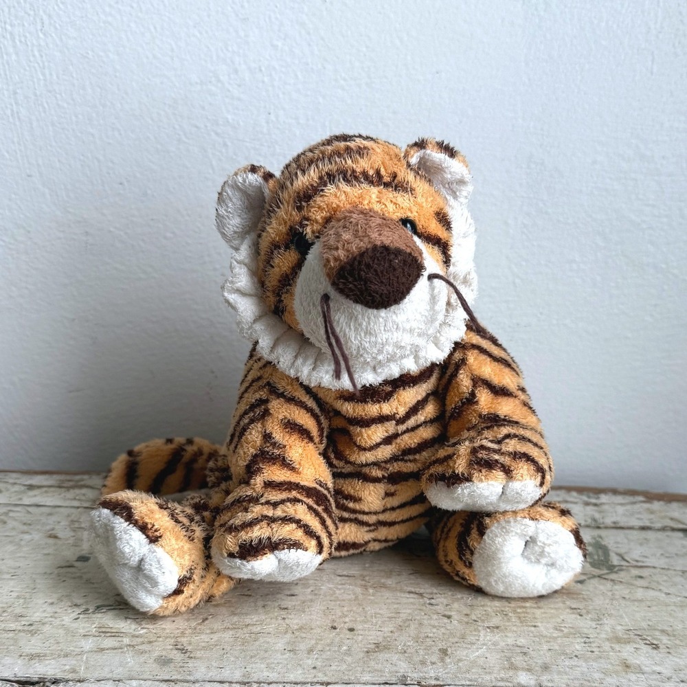 Ty Pluffies Tundra Tiger Plush Orange Black Striped 2005 9 Inch